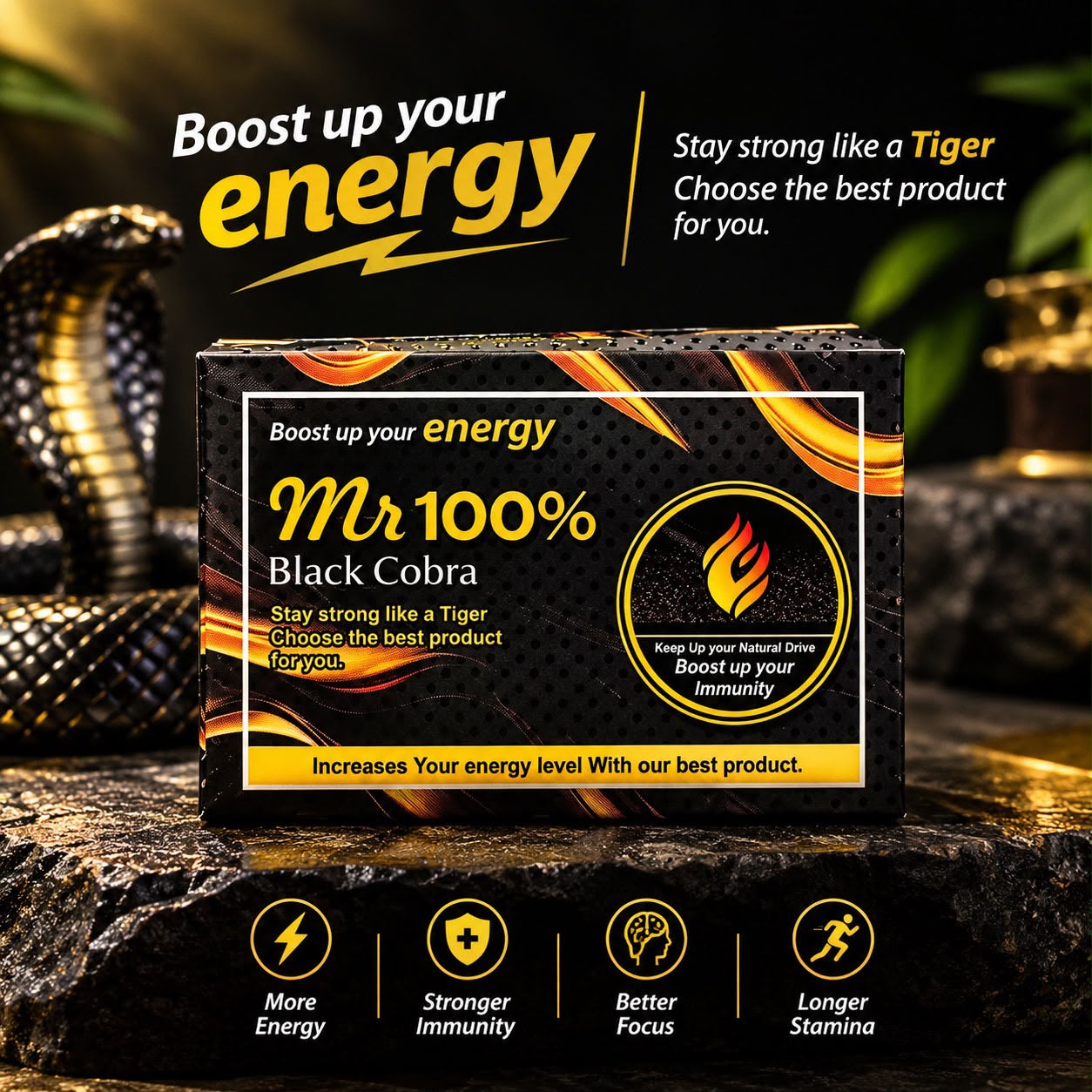 Mr 100% Black Cobra